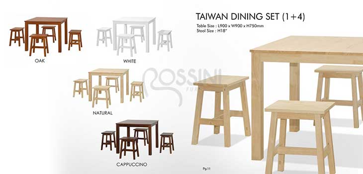 TAIWAN Dining Set (1+4)